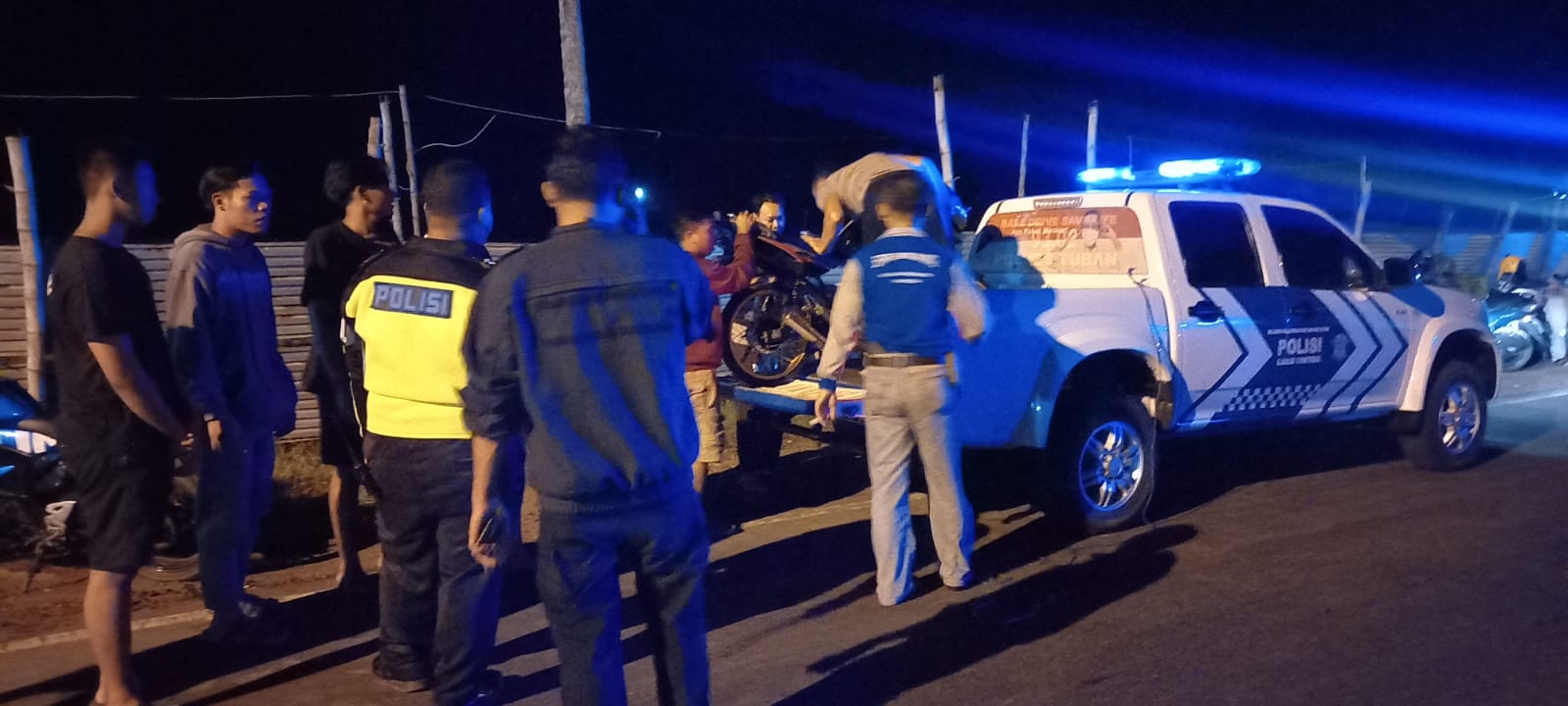Puluhan Motor Diamankankan Petugas Setelah Terjaring Penertiban Balap Liar Di Palang