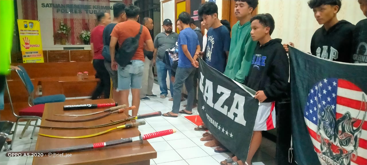 Setelah Viral, Gengster Di Tuban Diringkus Unit Jatanras