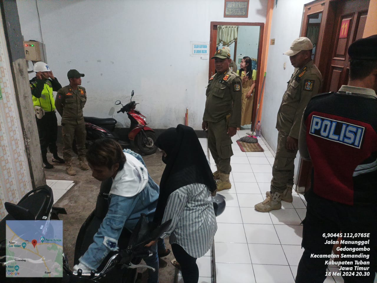 Lima Pasangan Bukan Suami Istri Terjaring Razia Petugas Gabungan Di Kamar Hotel